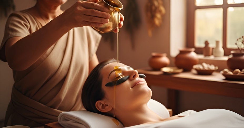 Ayurveda massage therapy session